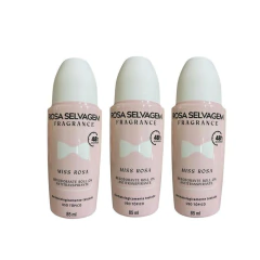 Kit 3 Desodorante Roll-on Miss 85ml Rosa Selvagem