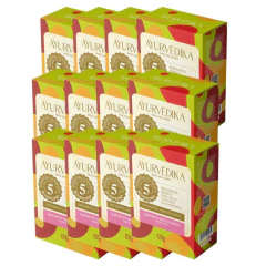 Kit 12 Sabonetes em Barra 100% Vegetais White Tea Ayurvédika
