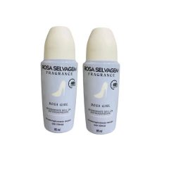 Kit 2 Desodorante Roll-on Rosa Girl 85ml Rosa Selvagem