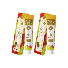 Kit 2 Cremes Dentais Veganos Ayurvédika Sem Flúor Cinnamon 100g