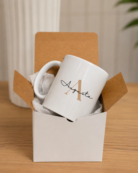 Caneca Cerâmica Branca tradicional 325ml Personalizada