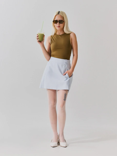 SHORTS SAIA LORENA SOFT BLUE - comprar online
