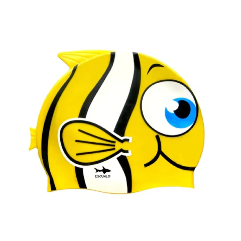 Gorra De Natacion Infantil Escualo Silicon Pez Amarillo
