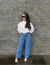 Calça Barrel Jeans Médio