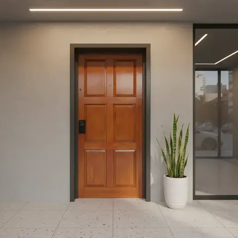 Puerta De Madera Con Marco Ancho 95x202cm Cod. 150