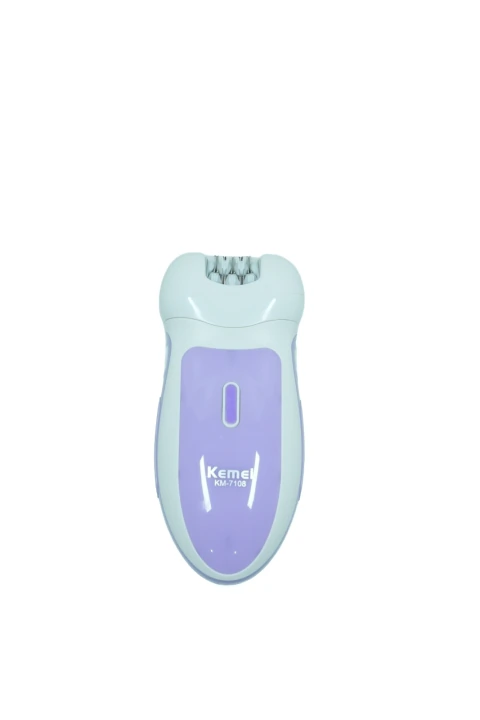 Depilador Elétrico Feminino Recarregável Kemei KM-7108 Indolor e Portátil