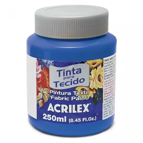TINTA TECIDO 250ML 501 AZUL TURQUESA ACRILEX (041250501) 041250501