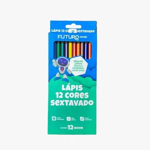LAPIS 12 CORES RECICLADO SEXTAVADO FUTURO (FE092219) FE092219