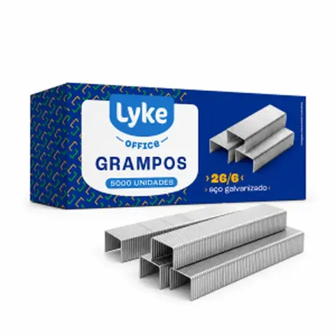 GRAMPO 26/6 GALVANIZADOS CX C/5000 UND LYKE (101377) 101377