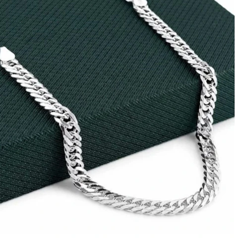 Pulseira Masculina Elo Duplo Groumet - 4mm/21 cm