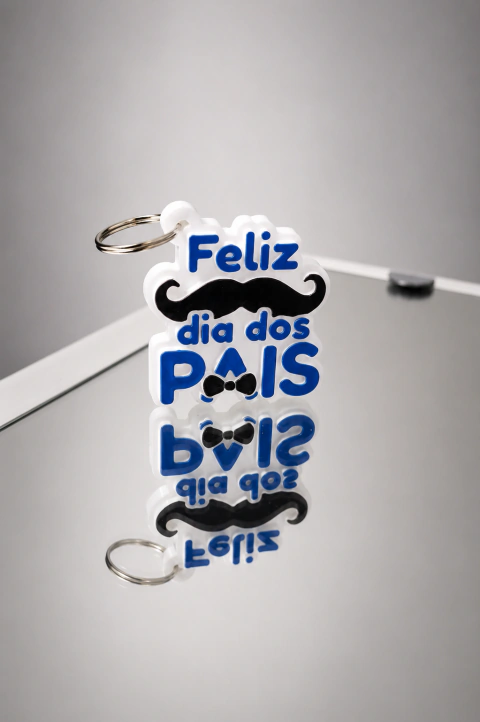 Brinde Chaveiro Feliz Dia dos Pais com abridor de lata