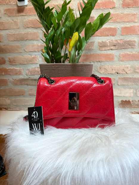 BOLSA TRANSVERSAL MEDIA WJ ACESSORIOS/ VERMELHO