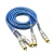 0736 CABO RCA PRIME 5MM PLUG METAL AZUL 1M SVART TECHONE