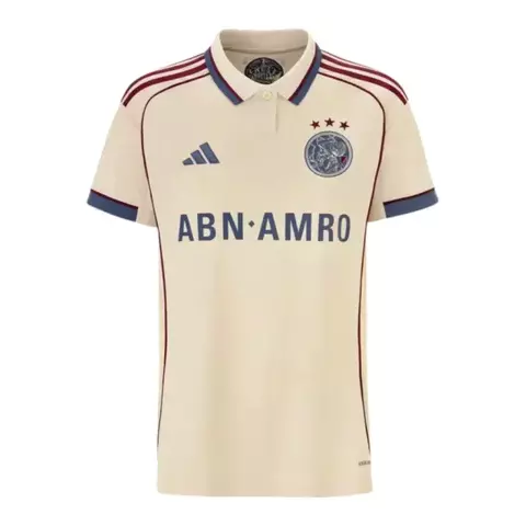 Camisa Ajax III 25/26 - Jogador Adidas Feminina - Bege e azul