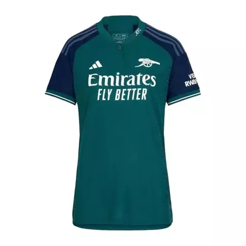 Camisa Arsenal III 23/24 - Jogador Adidas Feminina - Verde com detalhes em azul