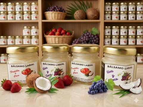 Balsamo Natural Sabor Frutilla y Coco / Uva y Coco - comprar online