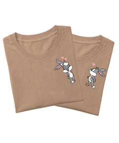 Remera conejos pareja II - tienda online