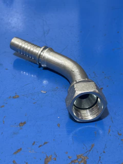 Terminal Fêmea Giratória JIC 37° Curva 45° 7/8" x 1/2" - Profort Soluções Hidraulicas