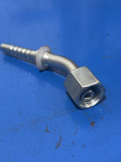 Terminal Fêmea Métrica O-Ring Curva 45° 14 mm x 1/4" - Profort Soluções Hidraulicas