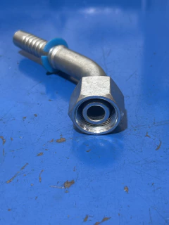 Terminal Fêmea Métrica O-Ring Curva 45° 22 mm x 1/2" - Profort Soluções Hidraulicas