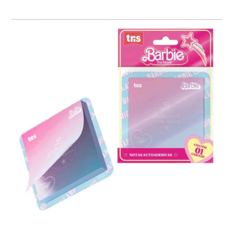 BLOCO ADESIVO 75X75 50FLS LIC BARBIE TRIS 902306
