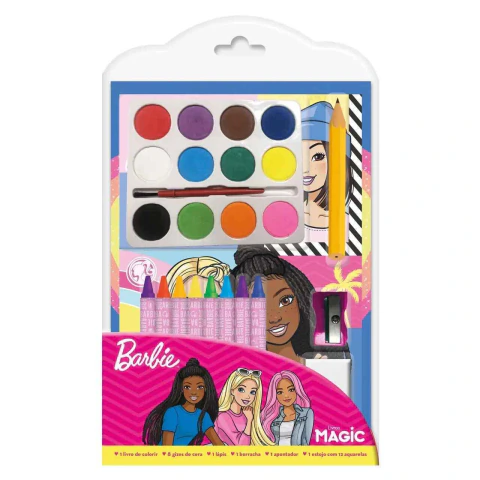 Barbie - Minikit Com Aquarela LIVROS MAGIC
