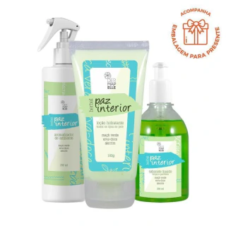 COMBO Loção Hidratante + Sabonete Líquido + Aromatizador de Ambientes - Herbal Paz Interior