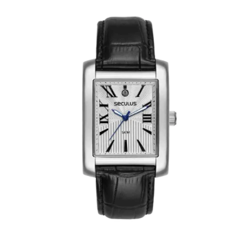Relógio Seculus Prata Retangular - 23744G0SVNC1