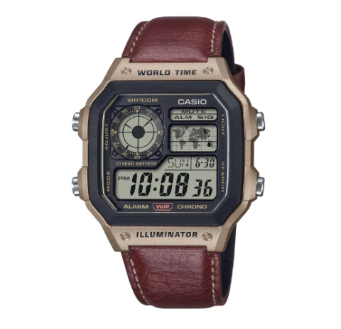 Relógio Masculino Casio World Time Royale - AE-1200WHL-5AV