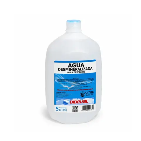 Agua Destilada 5 Litros marca dideval