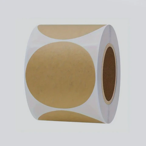 500 etiquetas de papel kraft - 1 rollo de etiquetas redondas 5 cms de diámetro