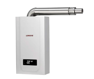 Calefón Longvie T. Balanceado Forzado Pilotless 15 Litros CBF15 Gas Envasado Color Blanco