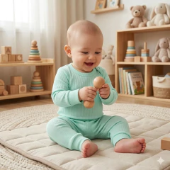 Conjunto Body Longo com Botão no Ombro e Mijão Green