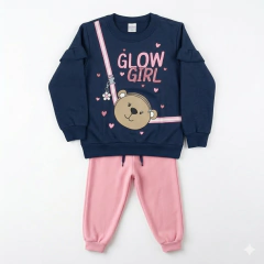 Imagem do Conjunto Moletom Infantil Blusa e Calça G. Gril Blue | Menina