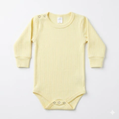 Conjunto Body Longo com Botão no Ombro e Mijão Yellow