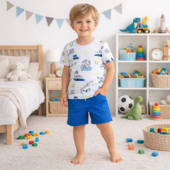 Conjunto Infantil Camiseta Short Radical White | Menino - comprar online