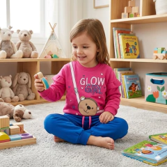 Conjunto Moletom Infantil Blusa e Calça G. Gril Pink | Menina