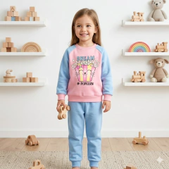 Conjunto Moletom Infantil Blusa E Calça Dreaw Blue | Menina - Tatai Baby | Moda Bebê e Enxoval