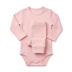 Conjunto Body Longo com Botão no Ombro e Mijão Pink na internet
