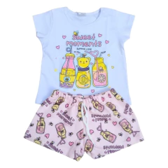 Conjunto Infantil Camiseta e Short Sweet Blue | Menina - comprar online