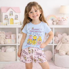 Conjunto Infantil Camiseta e Short Sweet Blue | Menina - comprar online