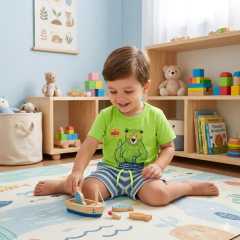 Conjunto Infantil Camiseta Short Ursinho Pesca Green | Menino na internet