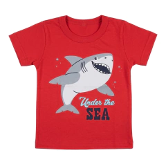 Conjunto Infantil Camiseta E Short Under Sea Red | Menino - Tatai Baby | Moda Bebê e Enxoval