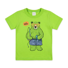Conjunto Infantil Camiseta Short Ursinho Pesca Green | Menino - Tatai Baby | Moda Bebê e Enxoval