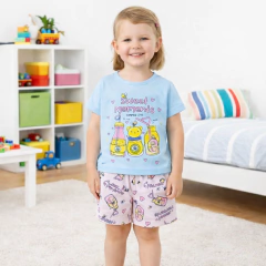 Conjunto Infantil Camiseta e Short Sweet Blue | Menina na internet