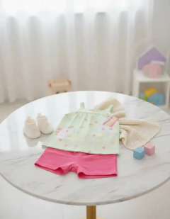 Conjunto Infantil Unicórnio Regata e Short Pink | Menina - Tatai Baby | Moda Bebê e Enxoval