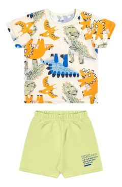 Conjunto Bebê Camiseta e Short Dinossauro | Menino na internet