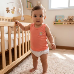 Camiseta Regata 100% Algodão com Bordado | Menina P, M, G - comprar online