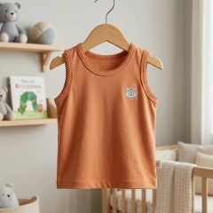 Camiseta Regata 100% Algodão com Bordado | Menino P, M, G - Tatai Baby | Moda Bebê e Enxoval