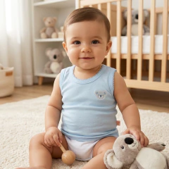 Imagem do Camiseta Regata 100% Algodão com Bordado | Menino P, M, G